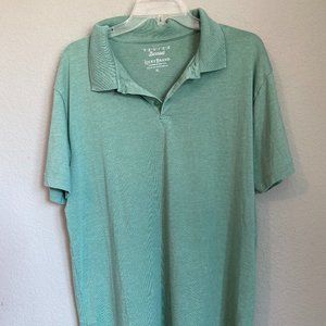 Mens Lucky Brand Venice Burnout Mint Polo Shirt XL Color Mint